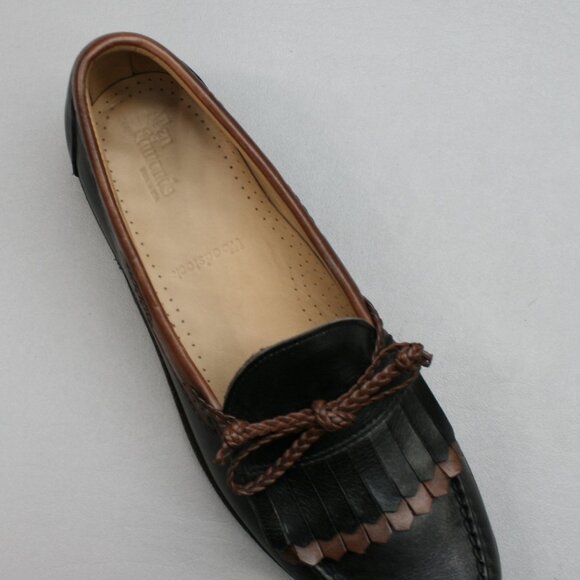 Allen Edmonds Men\'s 10 C Narrow Woodstock Black Brown Kiltie Loafers Shoes - USA main image 7